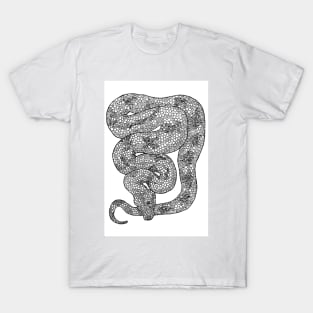 Mosaic Black and White Python T-Shirt